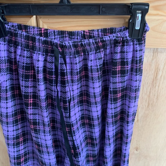 Rene Rofe purple plaid plush fleece soft pajama set size S - Picture 3 of 5